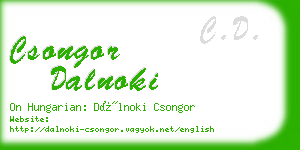 csongor dalnoki business card